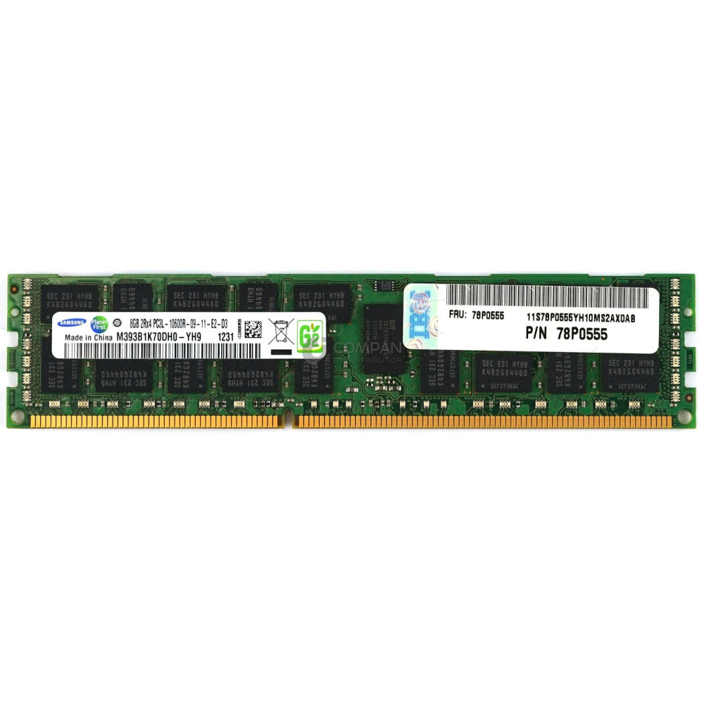 78P0555 IBM DDR3 8GB 2RX4 PC3L-10600 1333MHZ RDIMM FOR IBM POWER7 SERIES